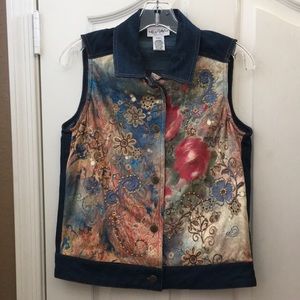 FINAL MARKDOWN Ladies’ Graff Wear Petite Beaded & Embroidered Vest (PXS)